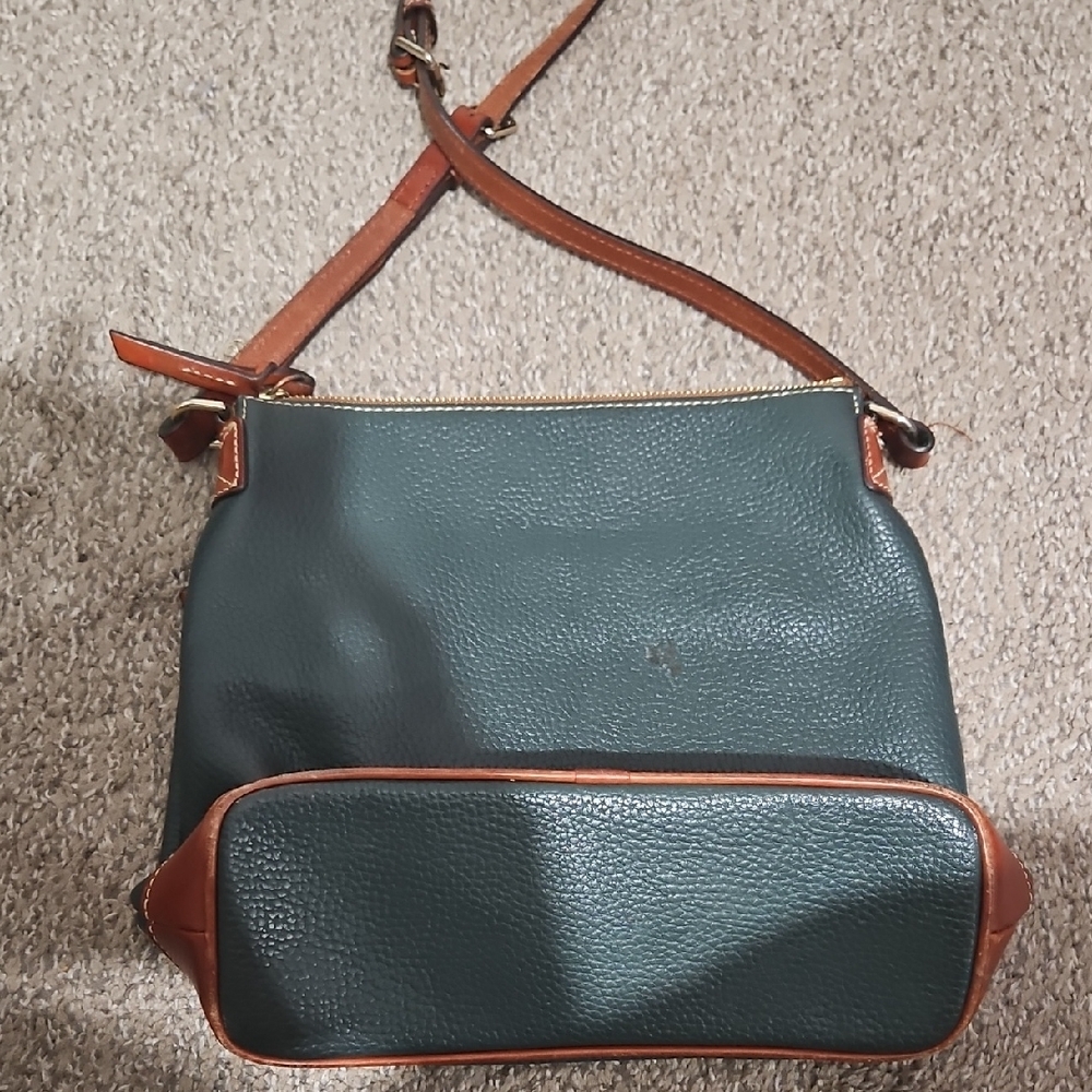 Dooney & Bourke Teal and Brown Crossbody Bag - Picture 4 of 15